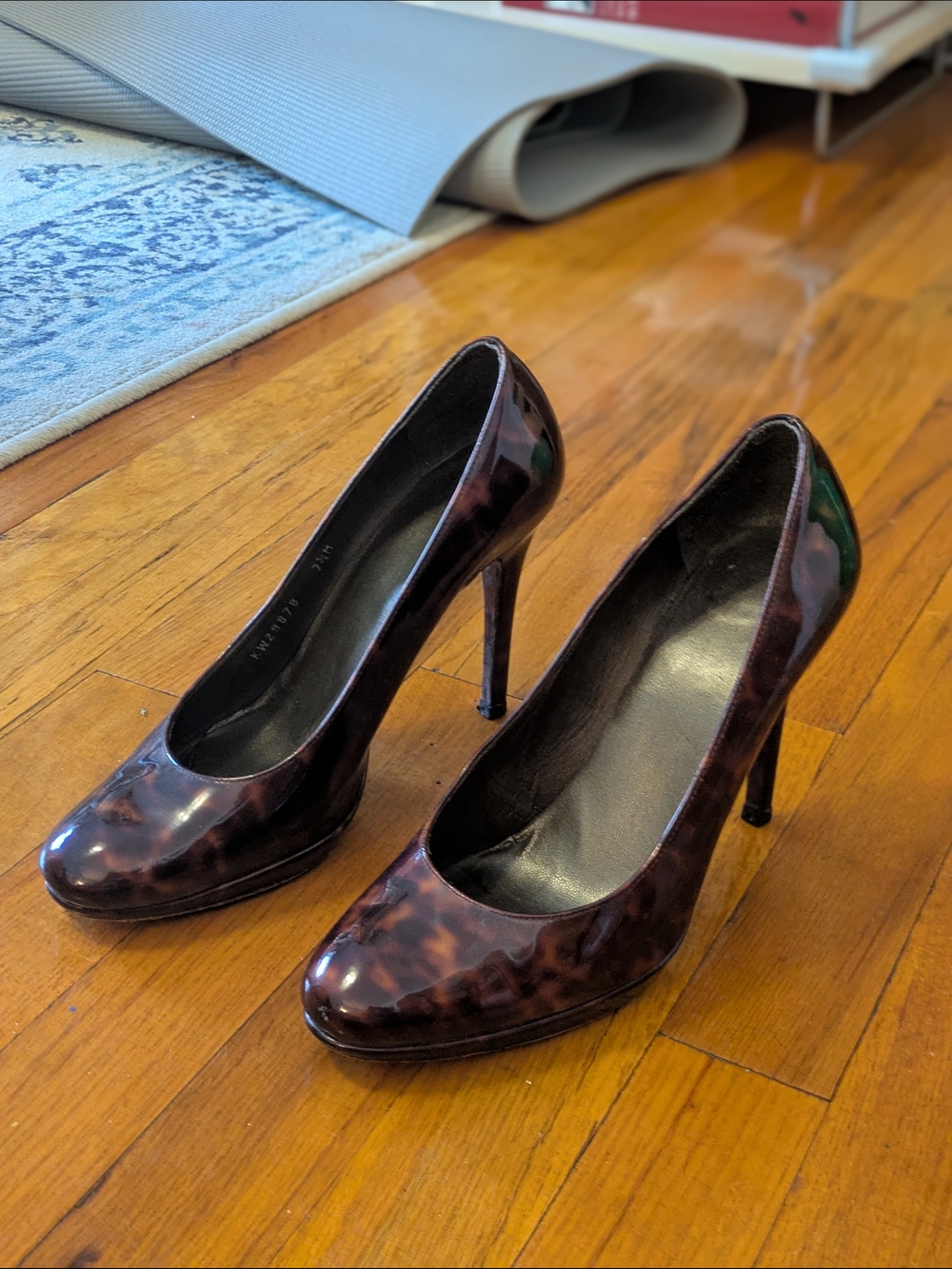 Stuart Weitzman Women's Tortoiseshell Patent High Heel Pumps